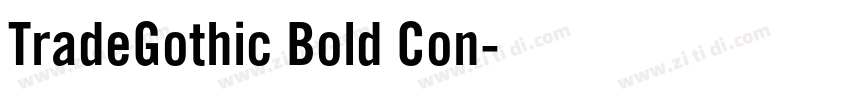 TradeGothic Bold Con字体转换